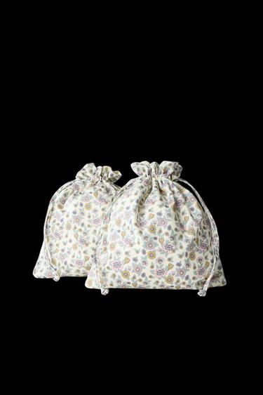 Zara PACK OF FLORAL BAGS - Pink - Image 0