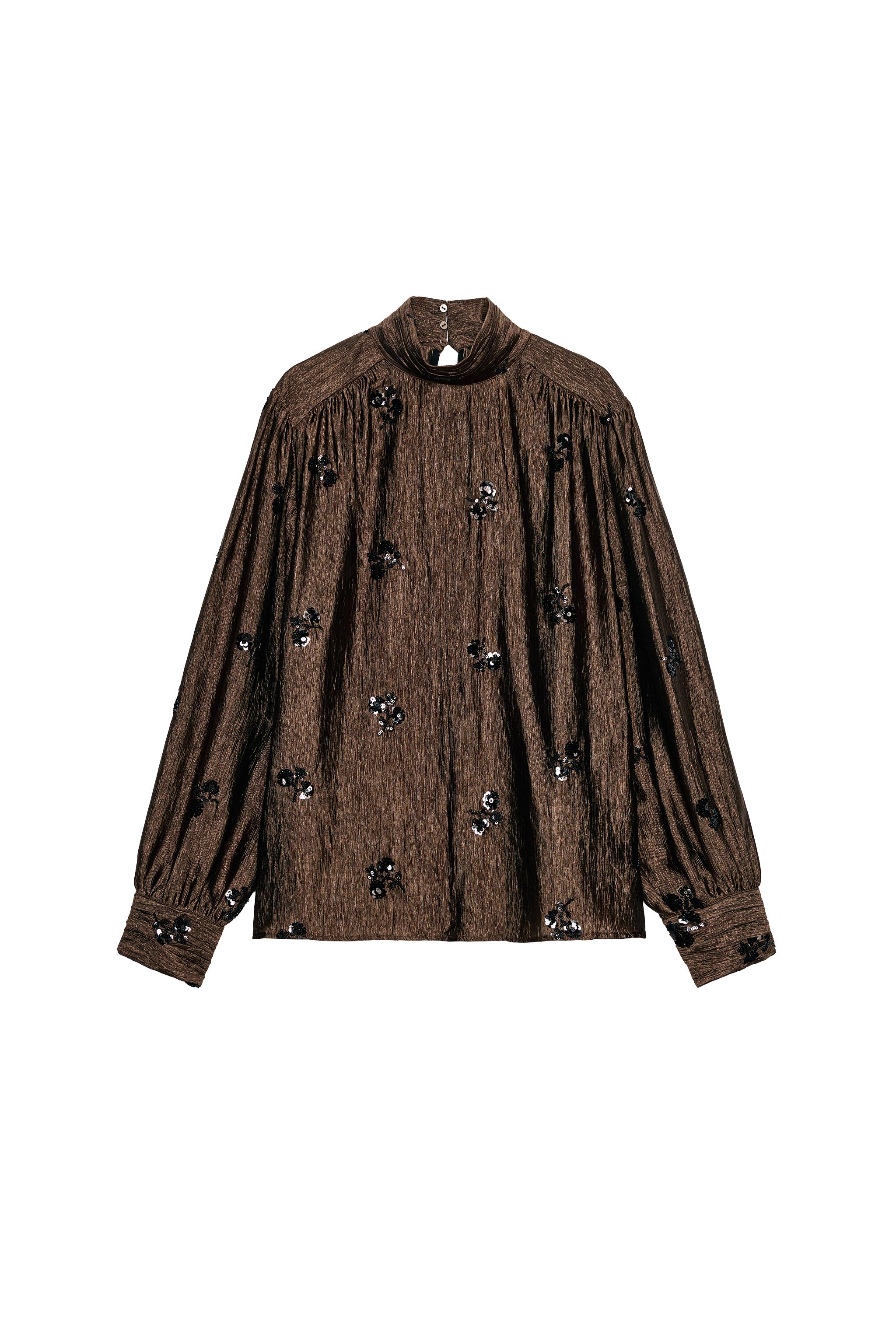 BLUSA FLORES LENTEJUELAS