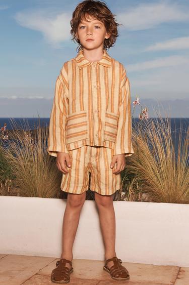 STRIPED 100% LINEN BERMUDA SHORTS LIMITED EDITION - 089 by Zara - Image 1
