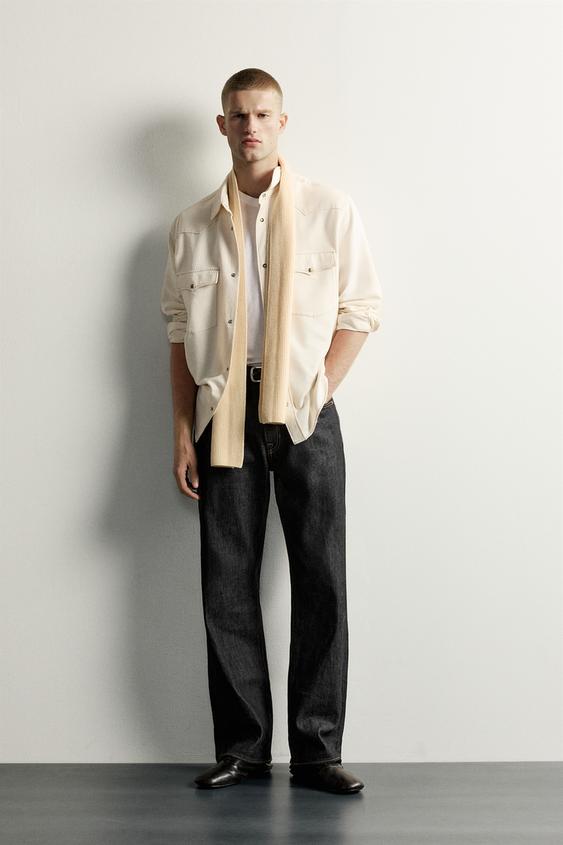 RELAXED FIT WESTERN SHIRT - Ecru by Zara - Image 0