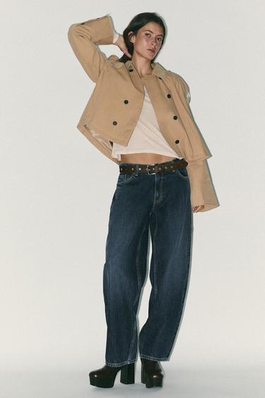 SHORT TRENCH COAT - Tobacco by Zara