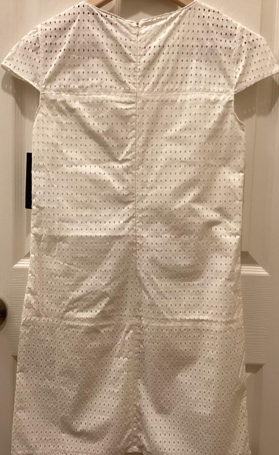 EMBROIDERED KNEE LENGTH WHITE DRESS - Image 3