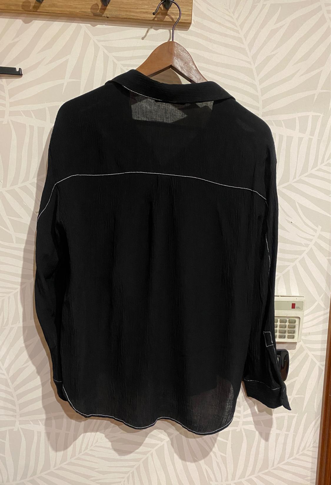 SHIRT WITH CONTRAST TOPSTITCHING - Image 2