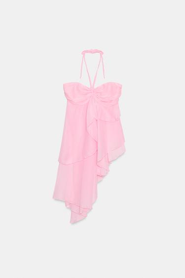 ASYMMETRIC RUFFLE TOP - Faded pink by Zara - Image 6