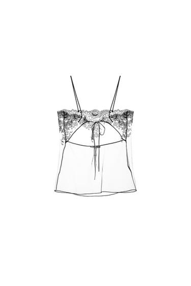 TOP BORDADOS LIMITED EDITION - Negro de Zara