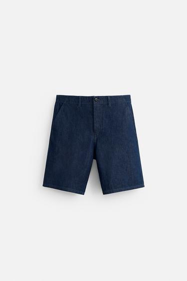 RELAXED FIT DENIM BERMUDA SHORTS - Blue by Zara - Image 6