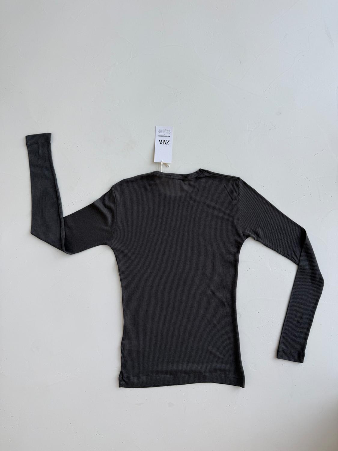 SEMI-SHEER RIBBED T-SHIRT - Image 10