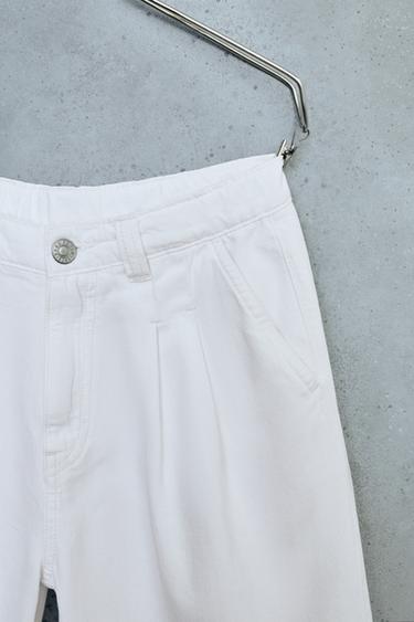 STORIESZ - PLAIN BERMUDA SHORTS WITH DARTS - White by Zara - Image 2
