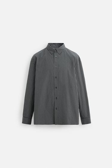 CHECK SHIRT - Black by Zara