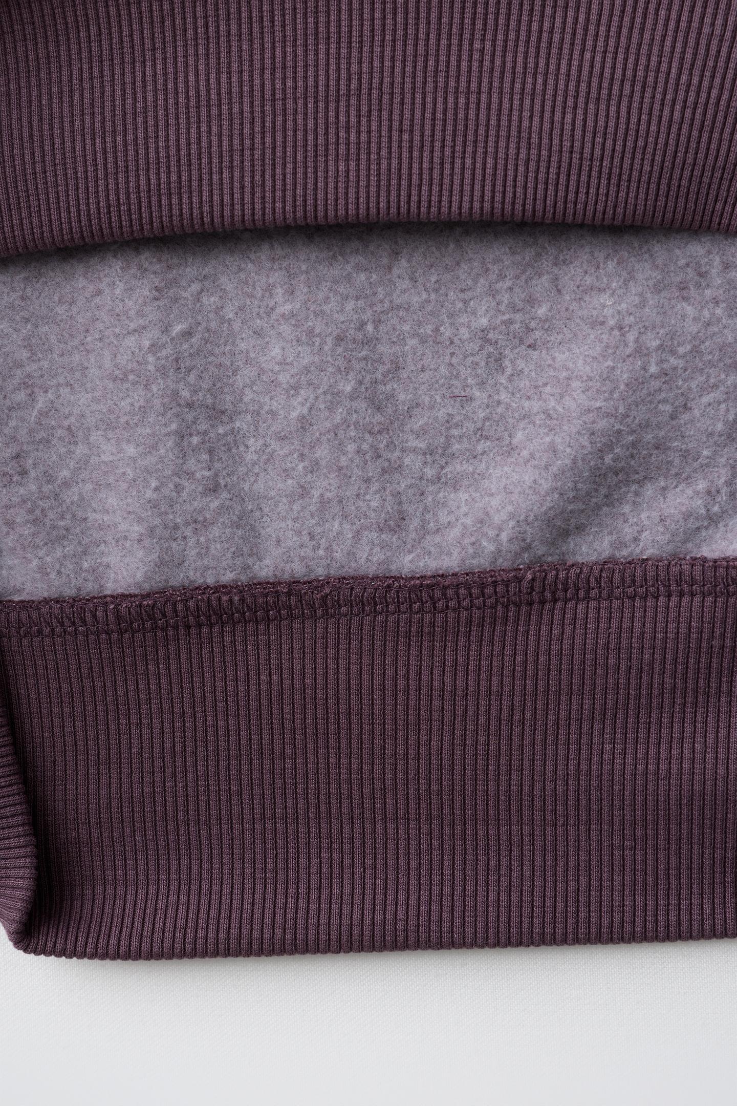 Детская толстовка Zara Embroidered Logo, цвет: Фиолетовый — фото 5