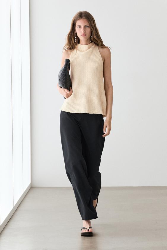 Linen blend knit top from Zara - $100