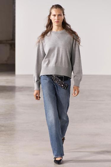 CEINTURE EN CUIR À CLOUS - Noir de Zara - Image 0