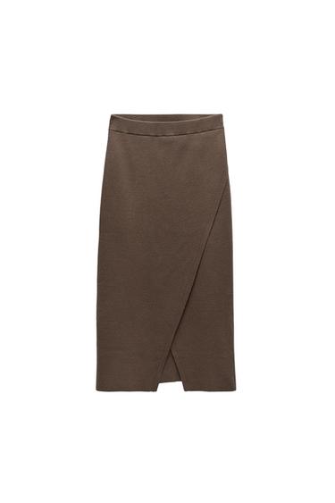 KNITWEAR WRAP SKIRT