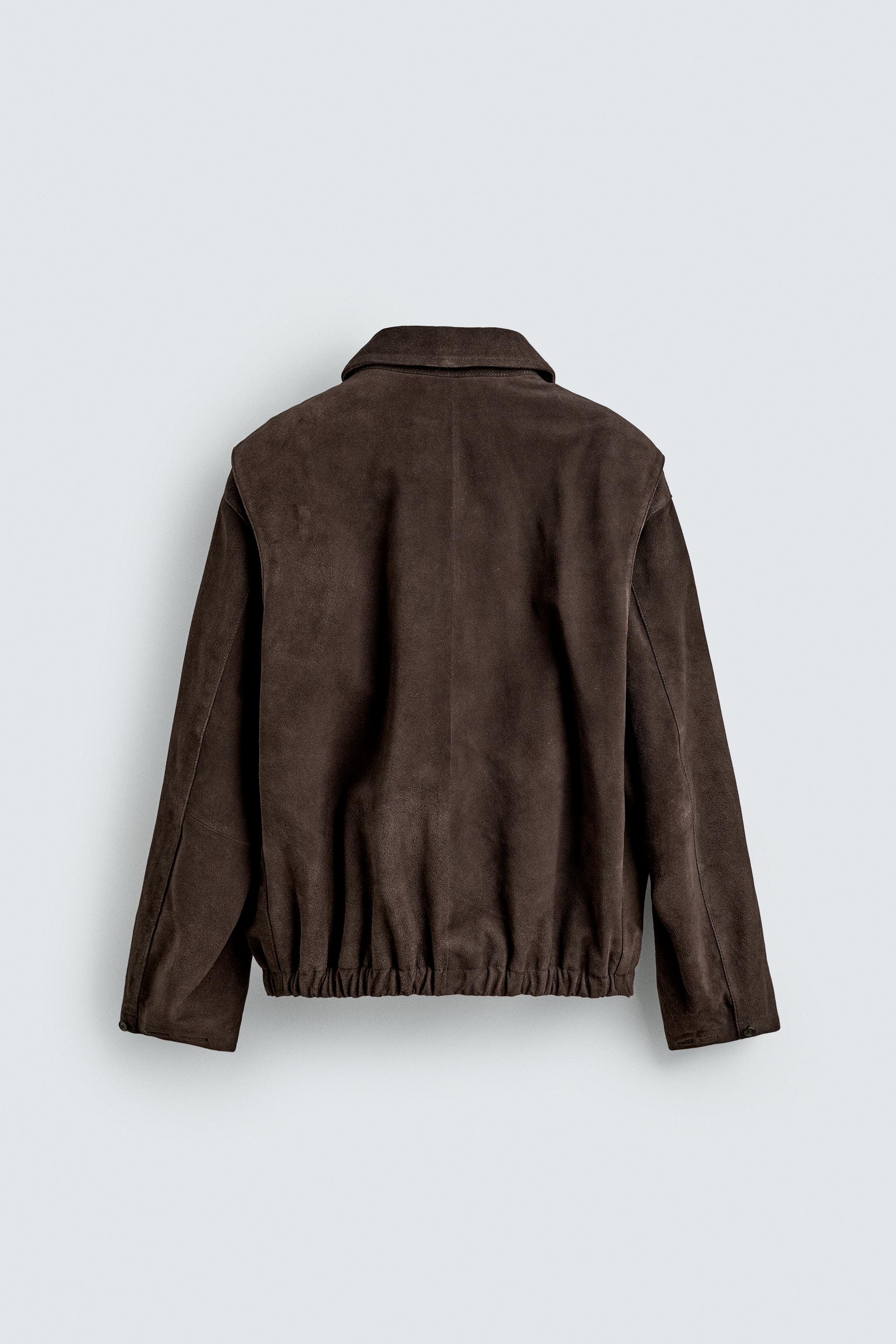 BLOUSON REGULAR FIT EN CUIR DAIM AARON LEVINE X ZARA