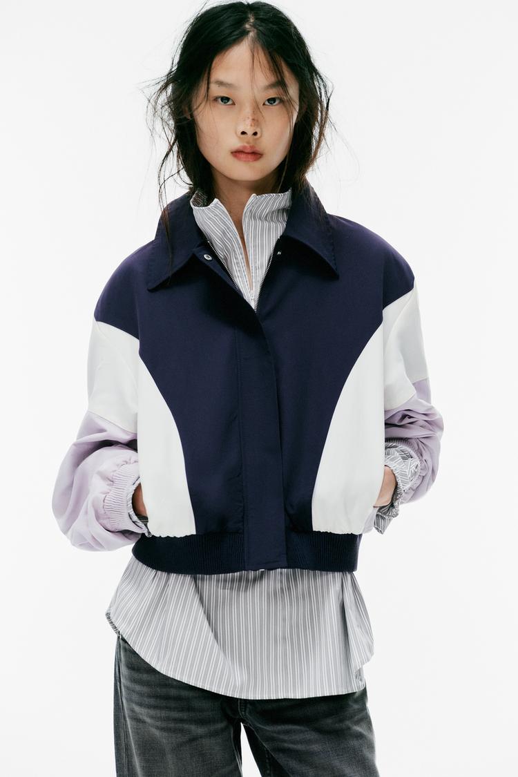 CHAQUETA BOMBER COMBINADA