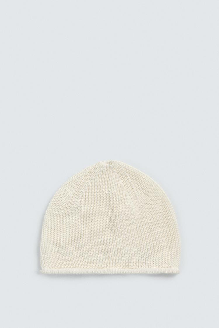 ZARA 100% LINEN KNIT BEANIE
