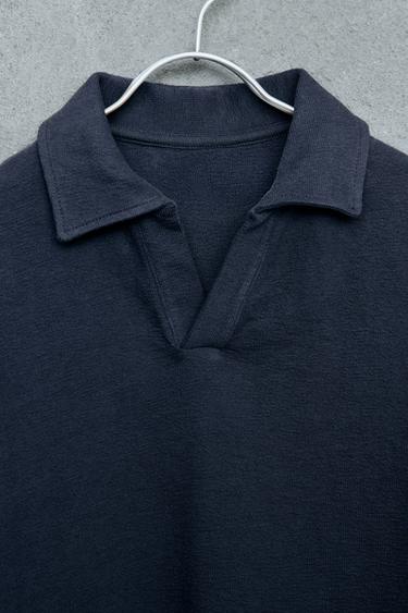 STORIESZ - TEXTURED RELAXED FIT POLO SHIRT - Blue by Zara - Image 2