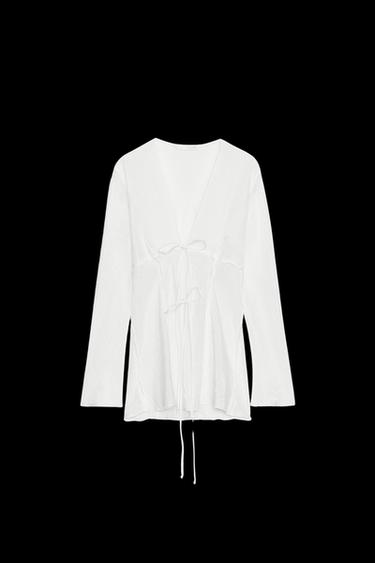 BLUSA LAZADAS ZW COLLECTION - Blanco roto de Zara - Imagen 0