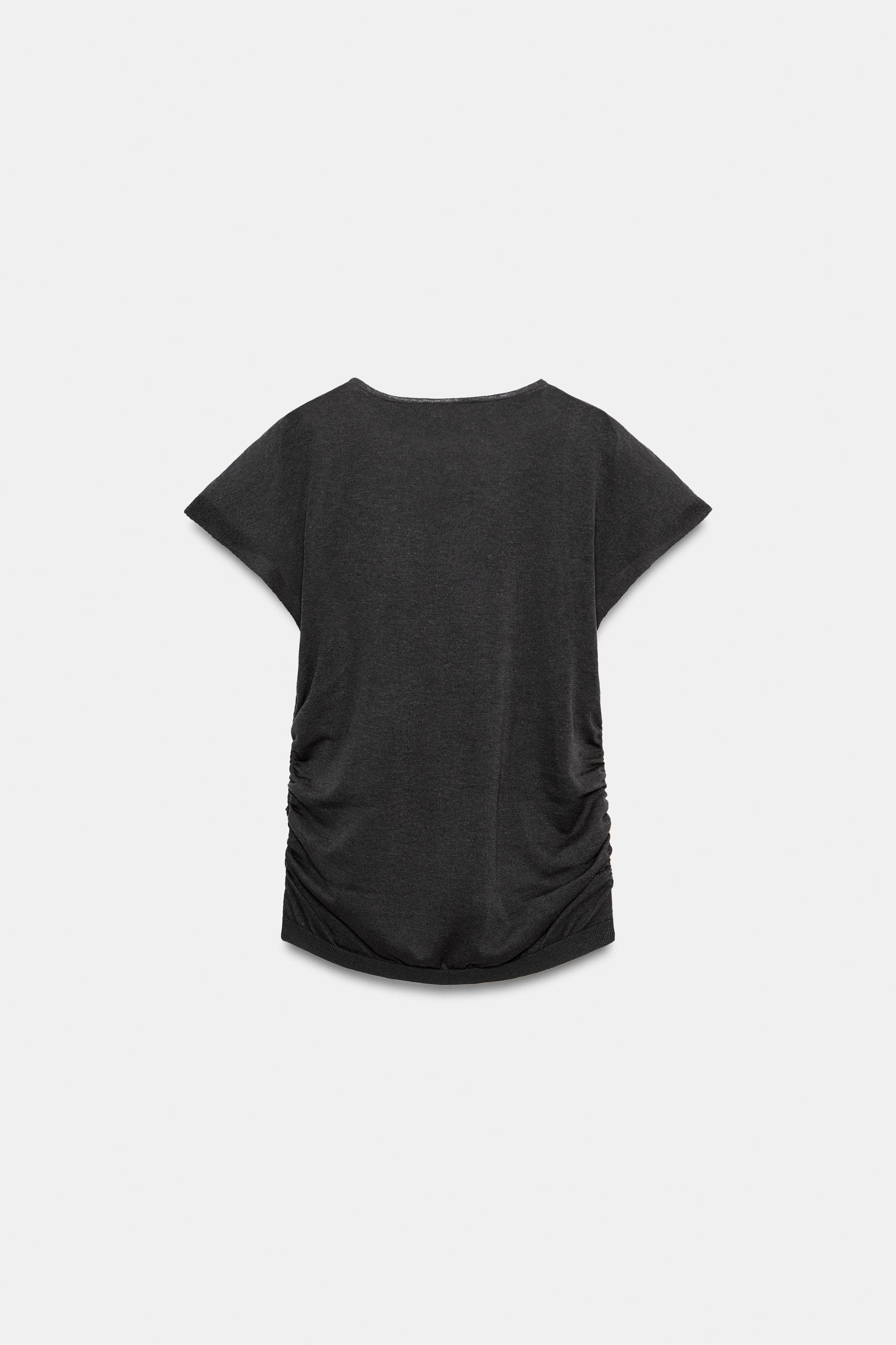 DRAPED KNIT TOP