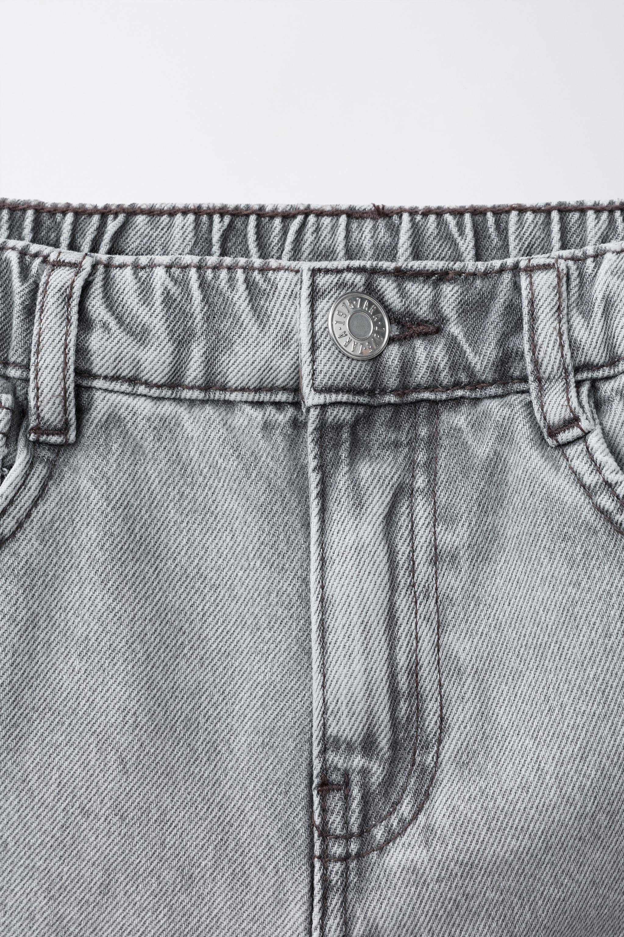 CARGO BAGGY JEANS - Gray | ZARA Canada