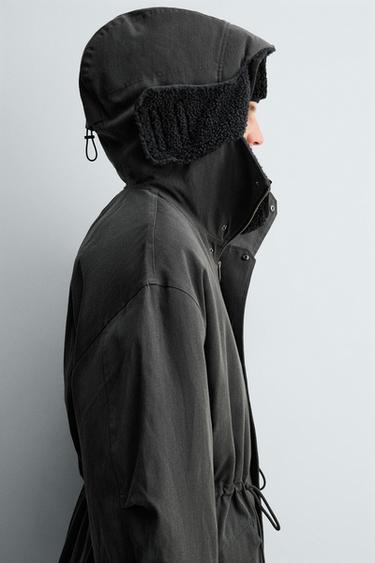 OVERSIZED FIT HOODIE PARKA X SR_A - Cement by Zara - Image 8