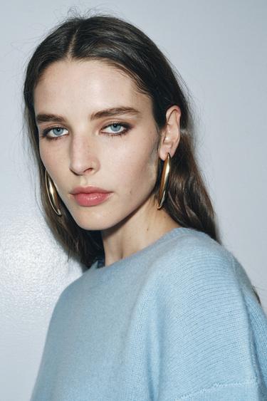 TEARDROP DANGLE EARRINGS - Golden by Zara - Image 0