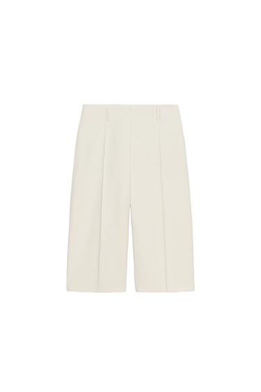 ZW COLLECTION TAILORED BERMUDA SHORTS - Beige by Zara
