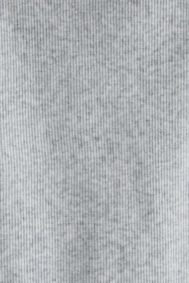 RIBBED TOP - Grey by Zara - Image 2