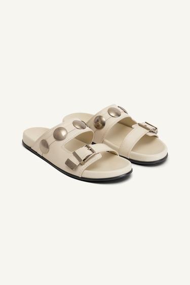 LTHR STDD SNDLS 14 - Blanco Crudo de Zara