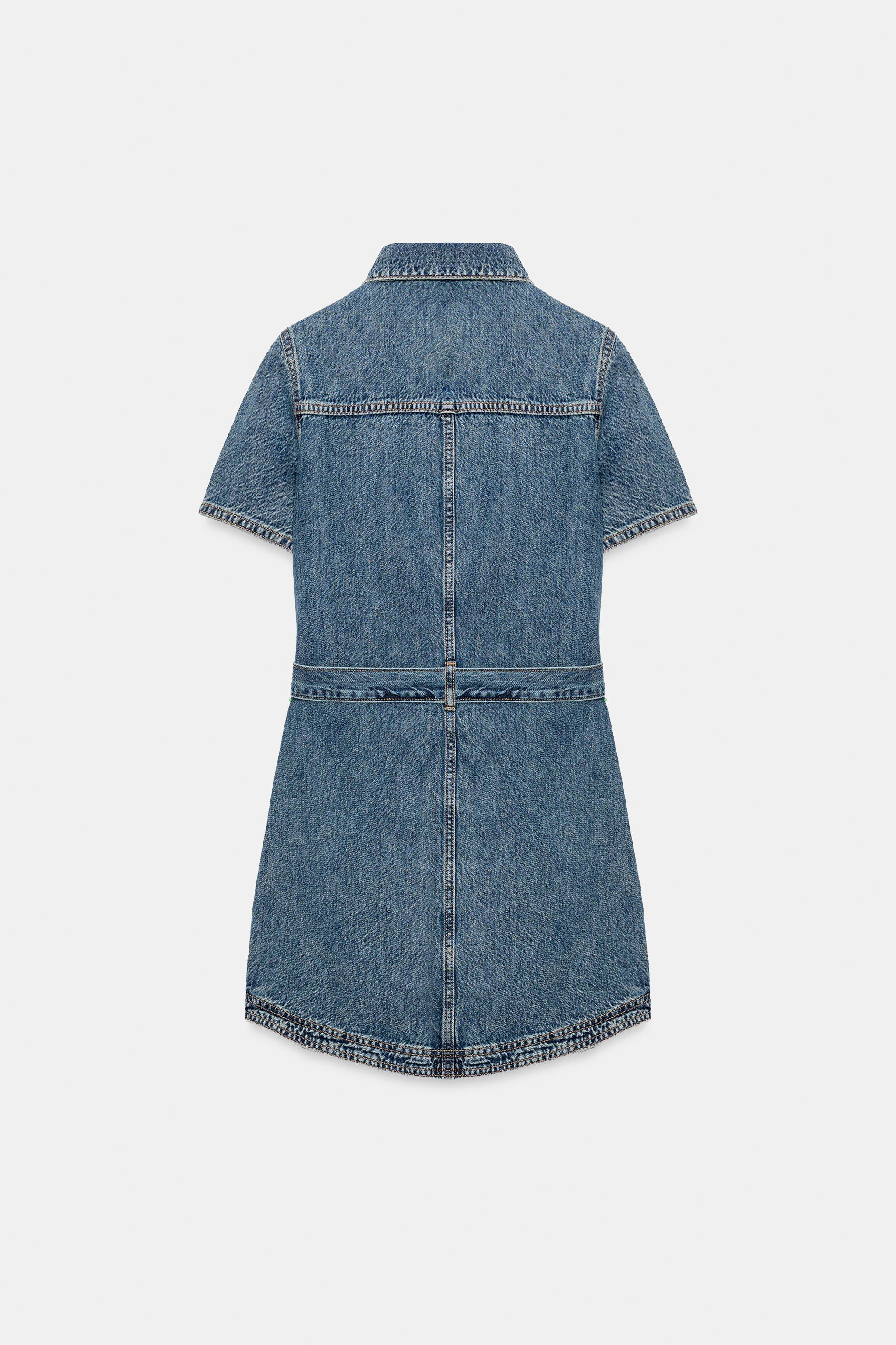 ROBE COURTE EN JEAN Z1975 AVEC CEINTURE