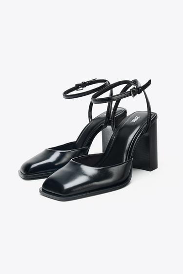 SQUARE-TOE SLINGBACK SHOES - Black by Zara - Image 2