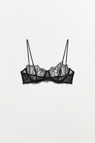 BH MED BØJLE OG BLONDER - Sort fra Zara