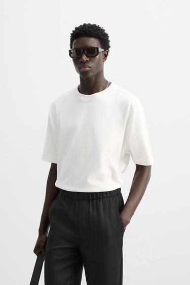 RELAXED FIT T-SHIRT - White by Zara
