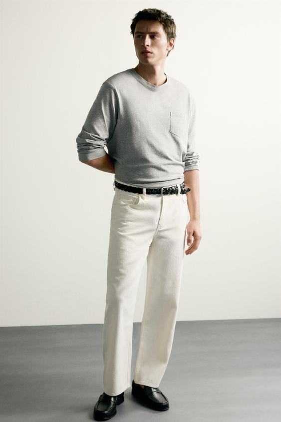STRAIGHT FIT デニムパンツ - オフホワイト | ZARA Japan / 日本