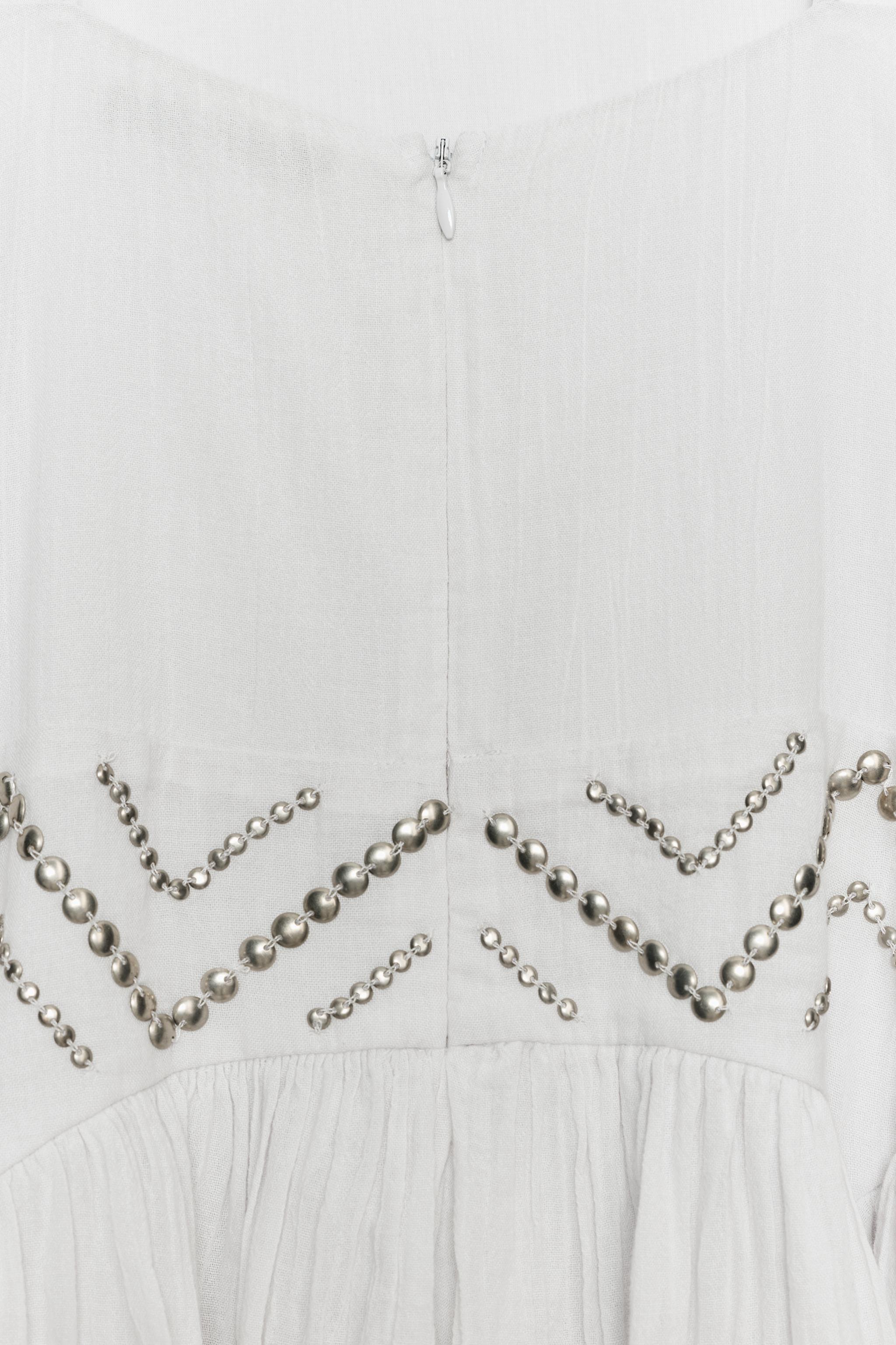 ROBE GAZE CLOUS VOLANTS