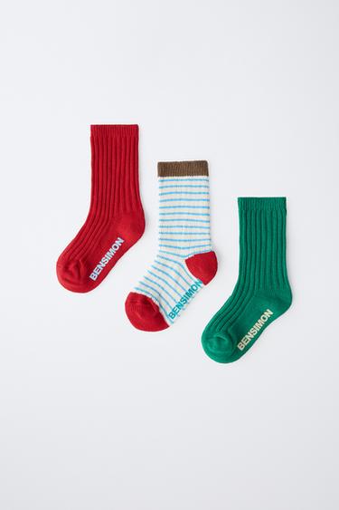 BENSIMON ® X ZARA PRINTED THREE-PACK SOCKS - striped by Zara - Image 3