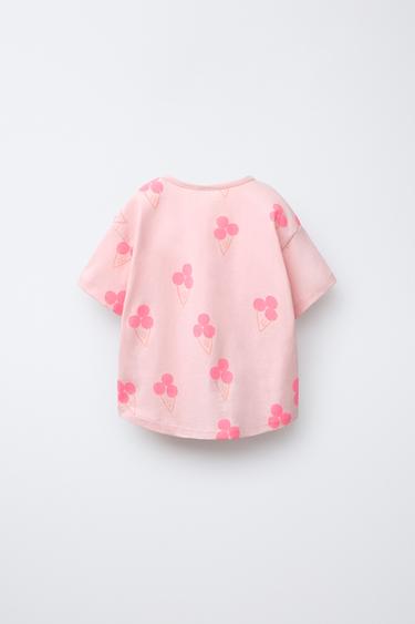 PRINTED T-SHIRT - Light pink by Zara - Image 1