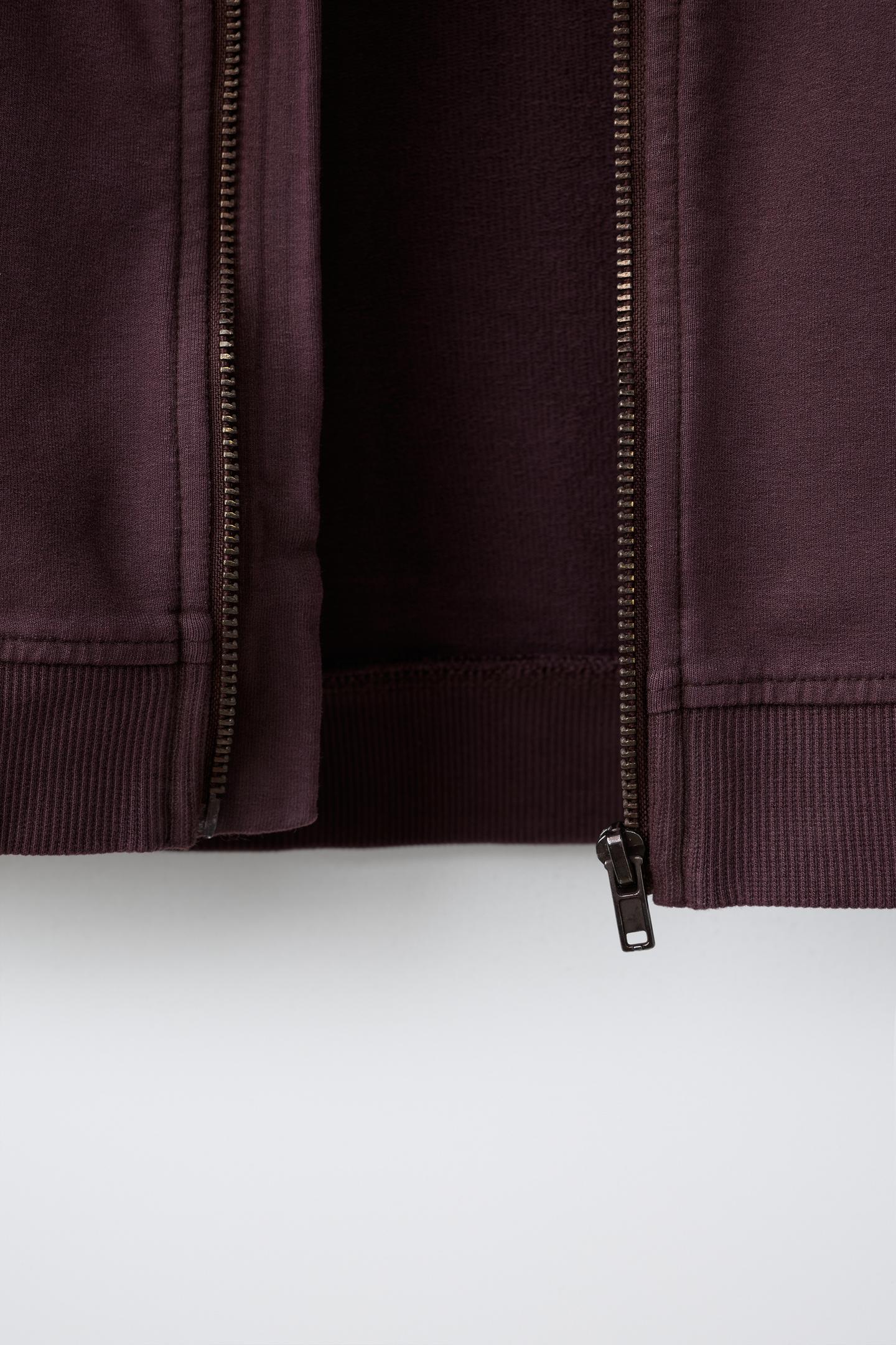 Детское худи Zara Zip-Up, цвет: Гранатовый — фото 5