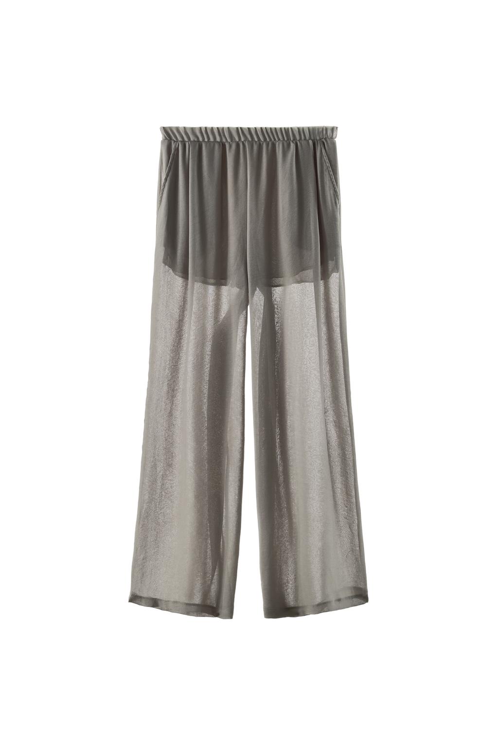 SEMI-SHEER PALAZZO TROUSERS