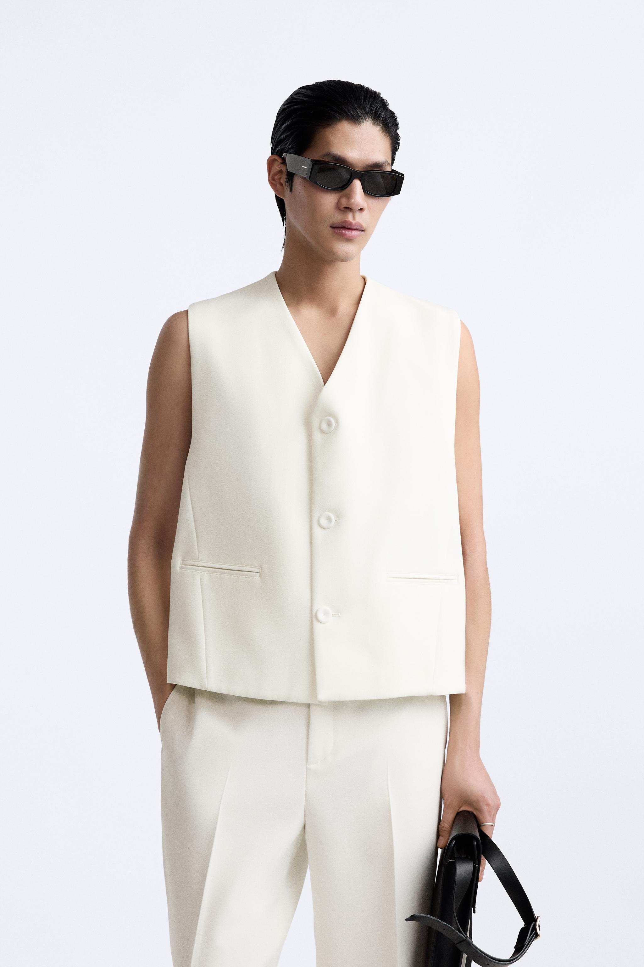 White deals vest zara