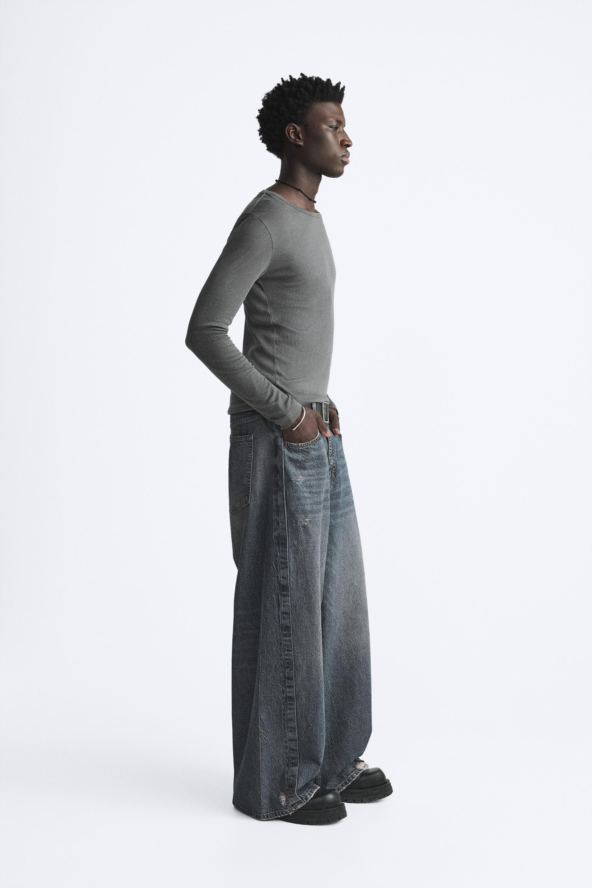 zara low rise baggy jean. i sized up to a size 4 (normally a 2) and i, Jeans  Baggy