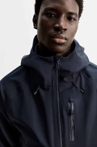 WATER-REPELLENT WINDBREAKER - Dark navy by Zara - Image 4
