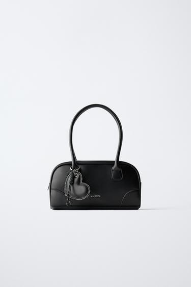 HEART SHOULDER BAG - Black by Zara