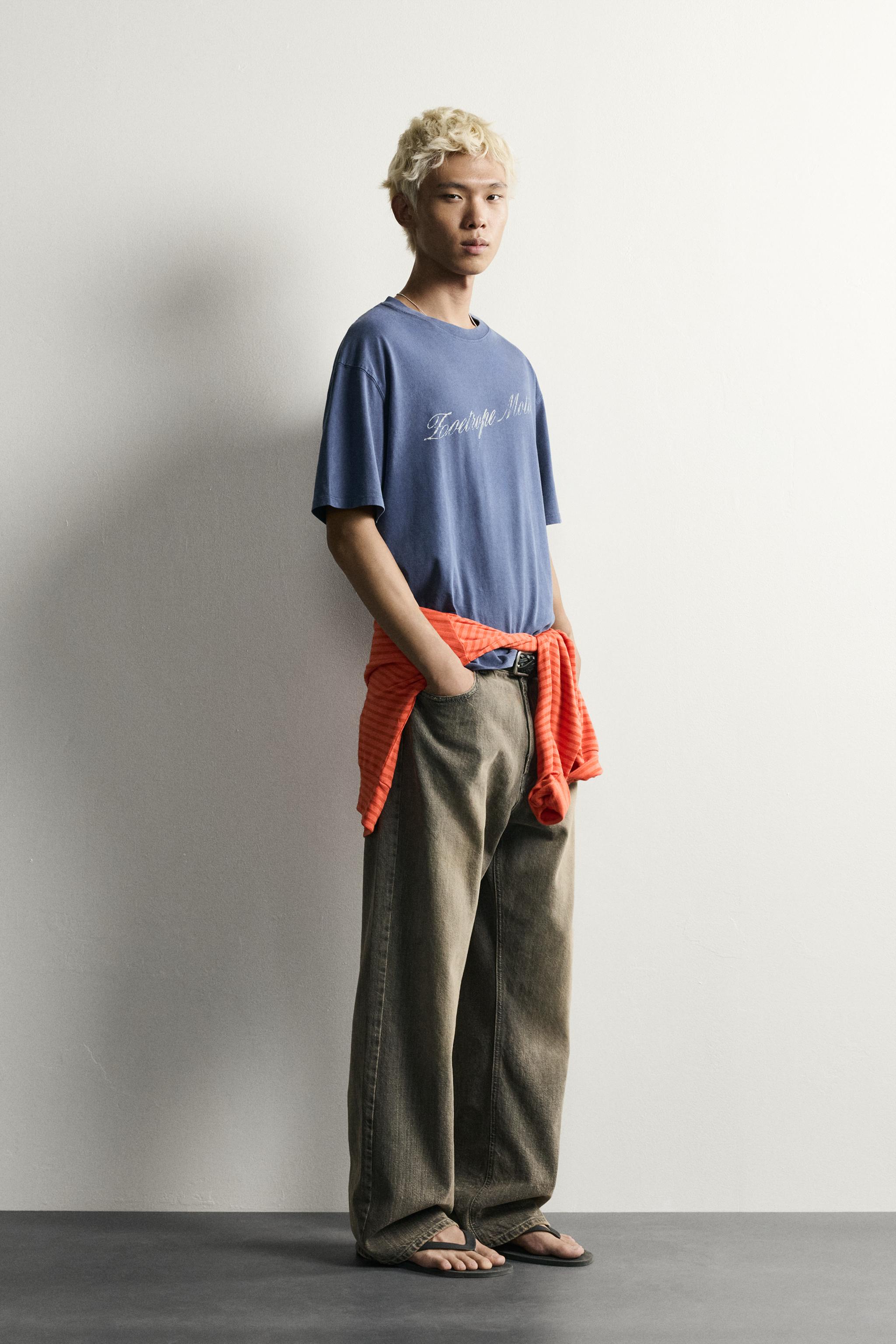 T-SHIRT BOXY FIT IMPRIMÉ DÉLAVÉ