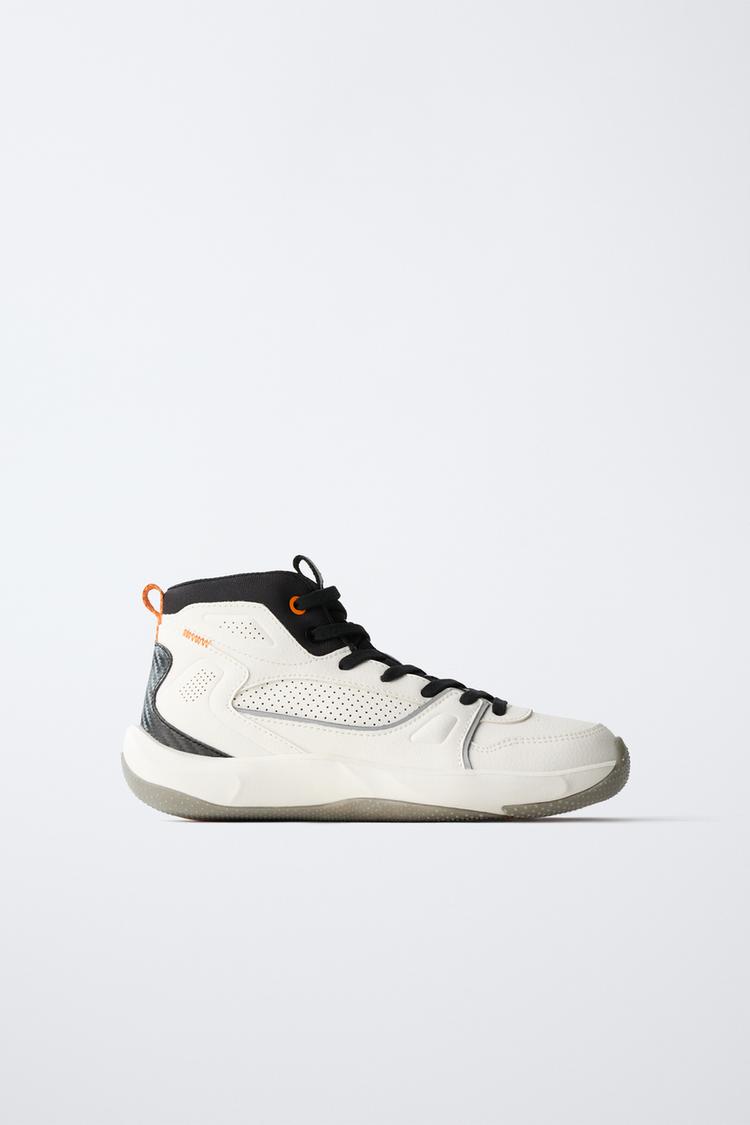 SPORTY HIGH-TOP SNEAKERS White ZARA Turkey