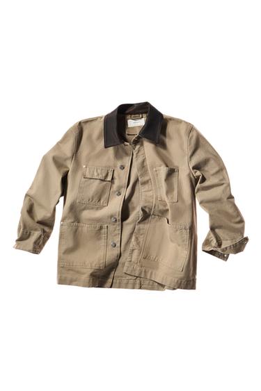 WASHED CANVAS JACKET - Taupe grey by Zara