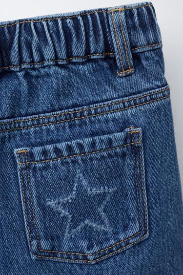 JEANSROCK MIT STERNEN - Blau von Zara