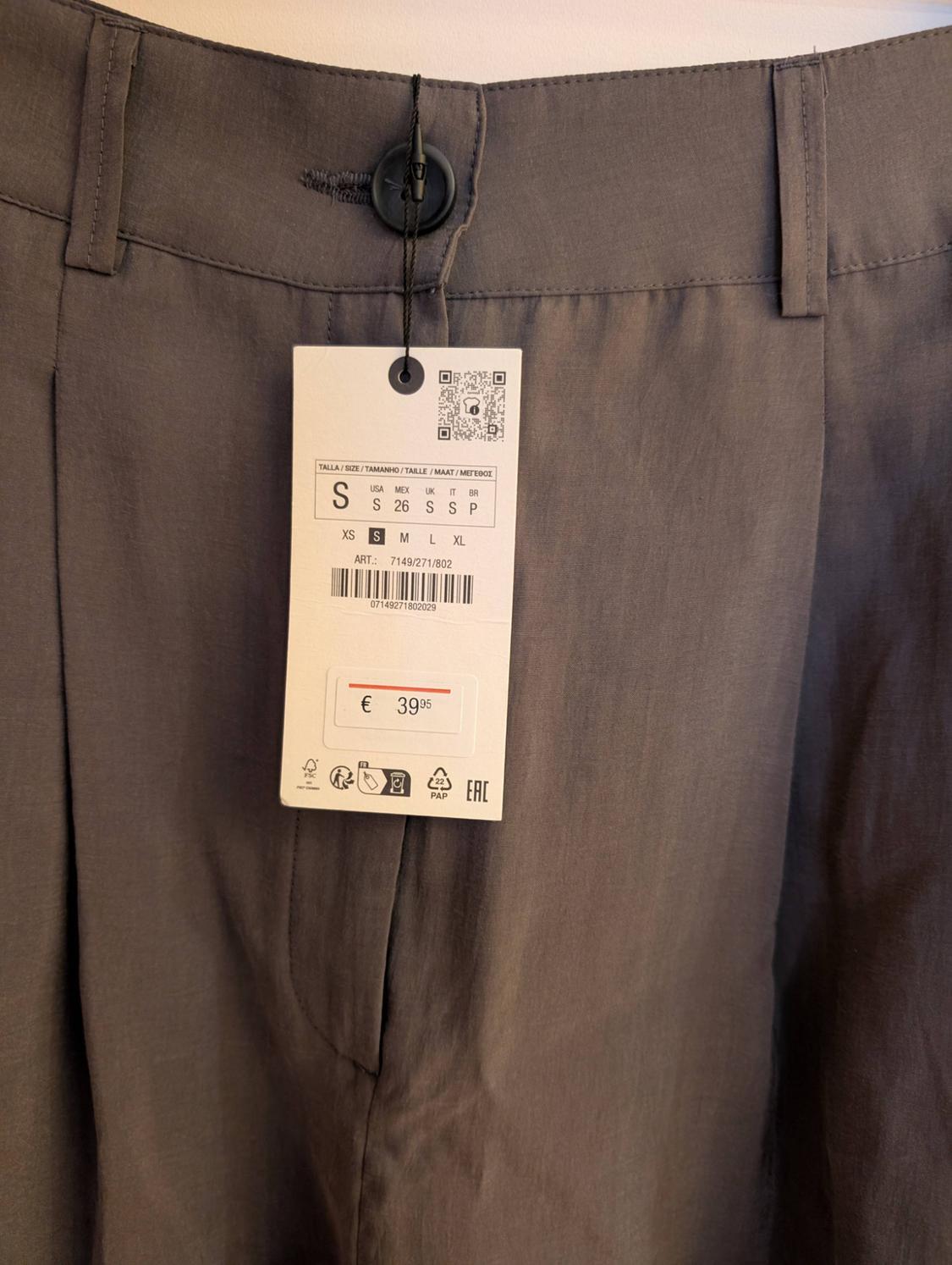 PANTALÓN ANCHO CON PINZAS. ZW COLLECTION. - Image 2