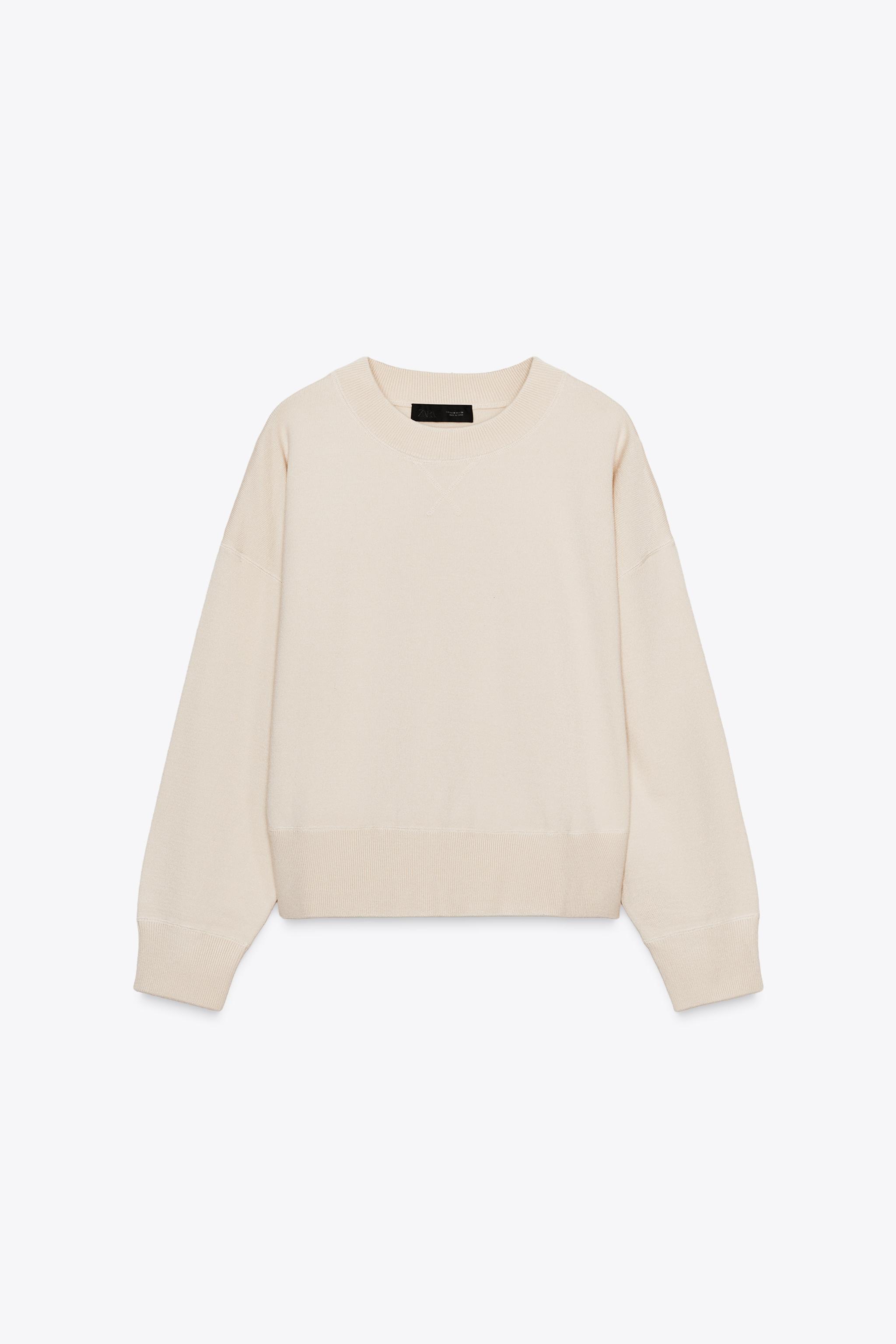 PLAIN KNIT SWEATSHIRT