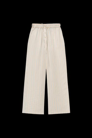 Zara STRIPED PAJAMA PANTS ZW COLLECTION - striped